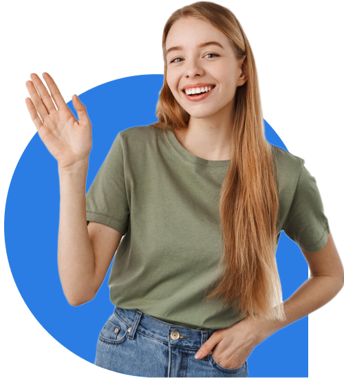 Waving woman
